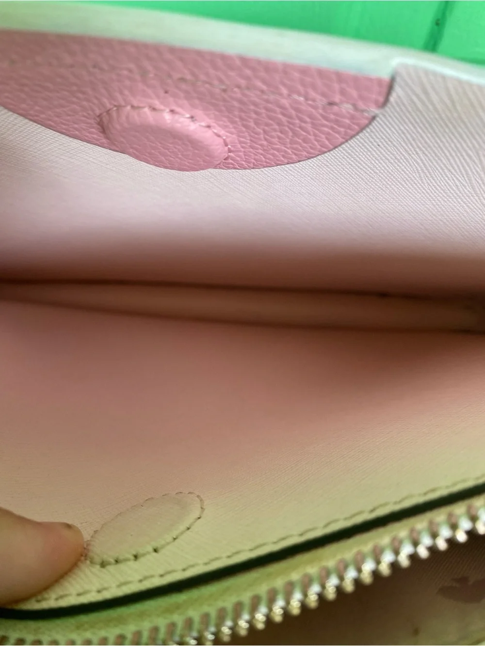kate spade pink and white leather crossbody bag